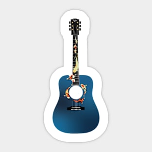 Taylor Swift The Eras Tour, Long Live, Speak Now Era, Koi Fish Blue Guitar Sticker